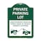 Signmission Private Parking Lot Unauthorized Vehicles Towed at Owner Expense, A-DES-GW-1824-23264 A-DES-GW-1824-23264 - alternate 1